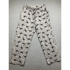Beagle‎ Pajama Lounge Pants Mens Small Gray Elastic Waist Drawstring  Stretch